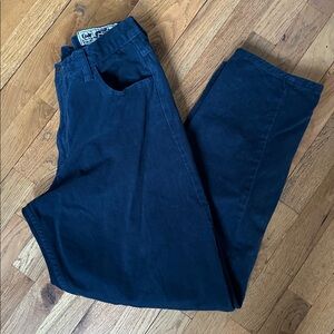 Vintage Code Zero Dark Green / Blue Punk Jeans Relaxed Straight Pants 33